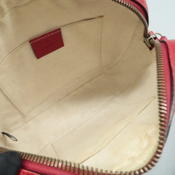 100% Authentic GUCCI Animalier Red Leather Shoulder Bag 571-091024 - Picture 10 of 12